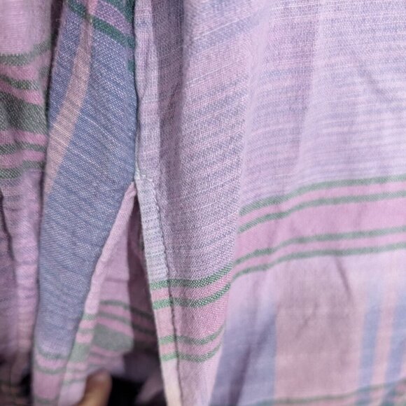 Pilcro Plaid Tangier Mini Shirt Dress Womens Size Large Purple Long Sleeve - Picture 5 of 14
